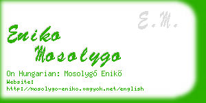 eniko mosolygo business card